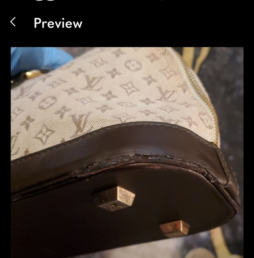 Louis Vuitton Alma Brown Mini Lin Monogram Handbag - Picture 9 of 17